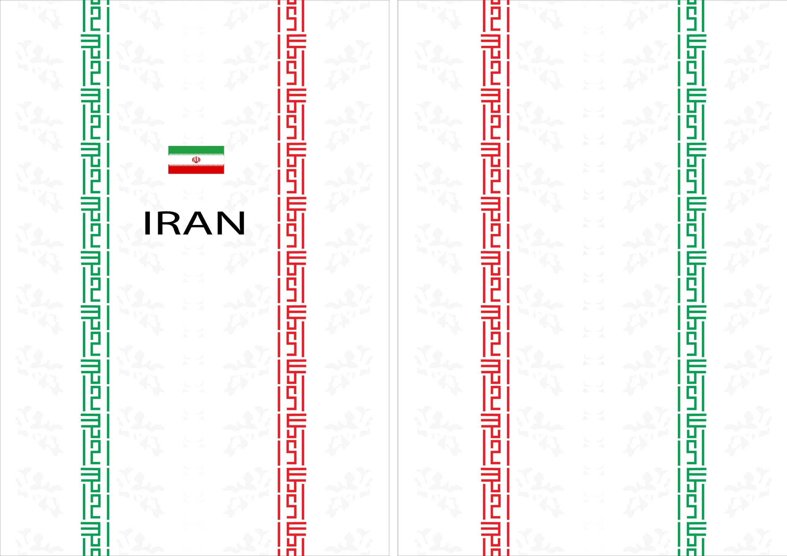 White Iran National Jersey - Red Green Border Custom Football Kit