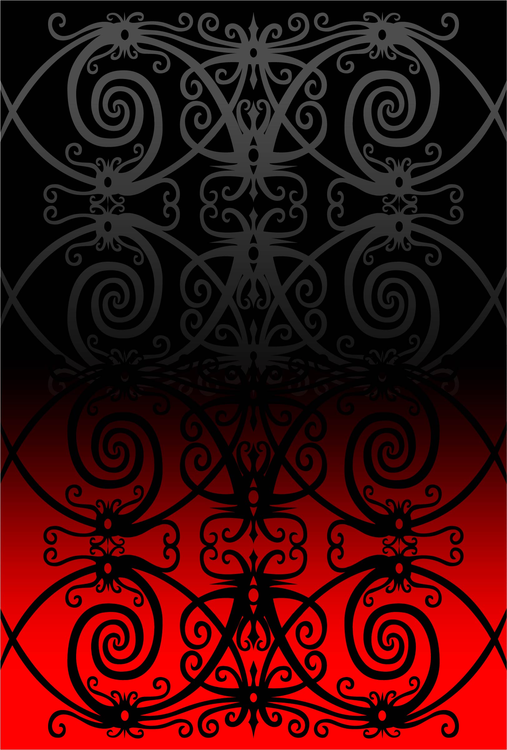 Black Red Gothic Swirl Pattern Background Design SK-07