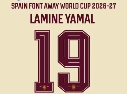 SPAIN WORLD CUP 2026 AWAY FONT
