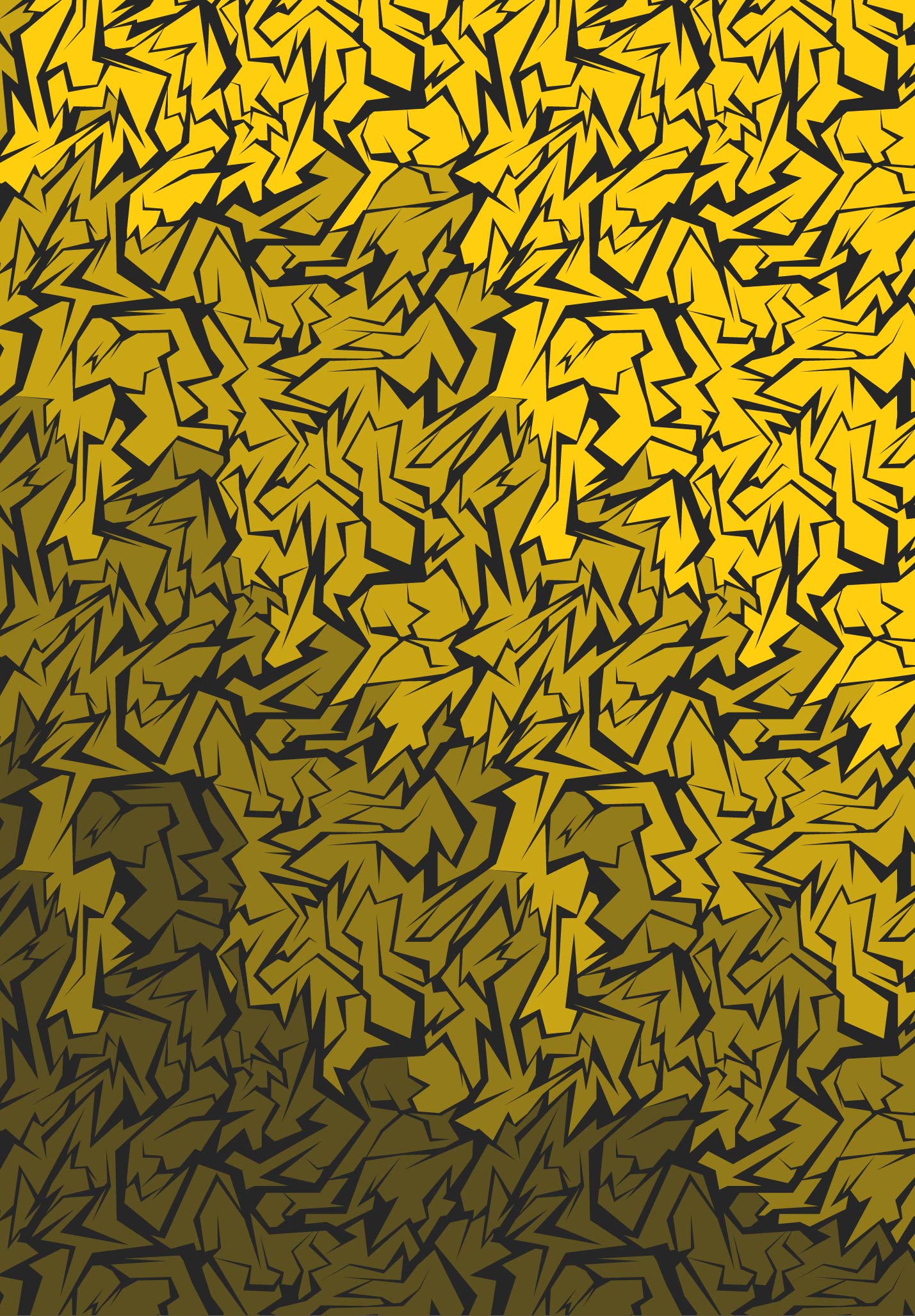 Yellow Black Abstract Geometric Pattern Background-SK-182